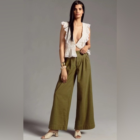 Pilcro Pants - Pilcro Soft Wide-Leg Utility Pants, Size 33 Tall